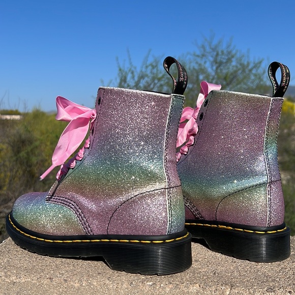 Dr. Martens Pascal Mermaid Multicolor Pastel Glitter Boots - Picture 3 of 16